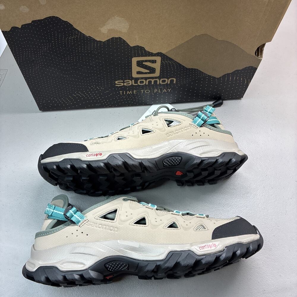 Salomon Epic Yama W Hiking Shoes Vintage Kaki Icy Morn L41036100 Womens 9.5